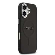 „Guess“ „iPhone 17“ PU „Saffiano MagSafe“ dėklas, juodas „Guess“ „iPhone 17“ PU „Saffiano MagSafe“ dėklas, juodas