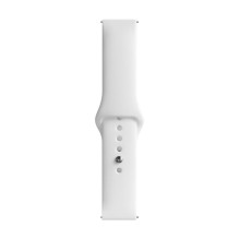 Evelatus 20mm Silicone Loop Watch Straps (S / M 110mm) White