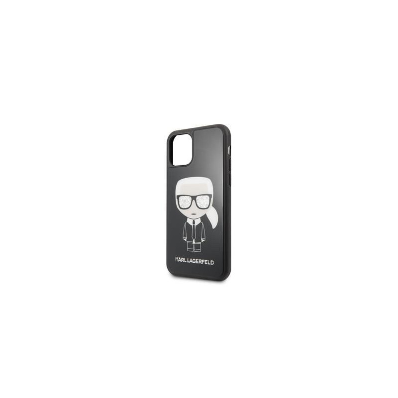 „Guess“ blizgus „iPhone 11 Pro“ dėklas, juodas