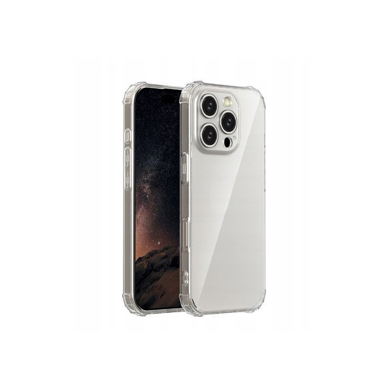 iLike Apple iPhone 17 Pro Max apsauginis 1,5 mm dėklas, skaidrus