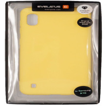 Evelatus Samsung Galaxy A10 Soft Touch Silicone Case with Strap Yellow