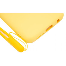 Evelatus Samsung A20e Soft Touch Silicone Case with Strap Yellow