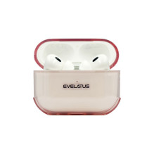 „Evelatus Apple AirPods Pro 2“ TPU apsauginis dėklas, skaidrus, rožinis „Evelatus Apple AirPods Pro 2“ TPU apsauginis dėklas, skaidrus, rožinis