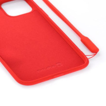 „Evelatus Apple iPhone 11 Pro“ silikoninis dėklas su minkštu lietimui jautriu dirželiu, raudonas