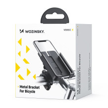 Wozinsky Wozinsky metal bicycle phone holder, scooters black (WBHBK3)