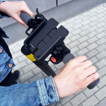 Wozinsky Wozinsky metalinis dviračio telefono laikiklis, paspirtukams, juodas (WBHBK3)