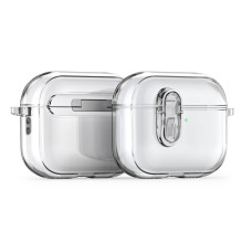 „Dux Ducis Apple AirPods Pro 3“ PECL serijos PC+TPU dėklas su kabliuku, skaidrus „Dux Ducis Apple AirPods Pro 3“ PECL serijos PC+TPU dėklas su kabliuku, skaidrus