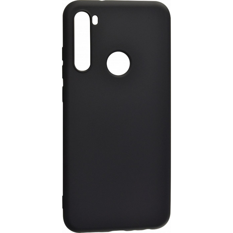 Evelatus Xiaomi Xiaomi Redmi Note 8 / Redmi Note 8 2021 minkšto lietimo silikoninis dėklas su dirželiu, juodas