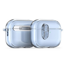 Dux Ducis Apple AirPods Pro 3 PECL serijos PC+TPU dėklas su kabliuku, mėlynas Dux Ducis Apple AirPods Pro 3 PECL serijos PC+TPU dėklas su kabliuku, mėlynas
