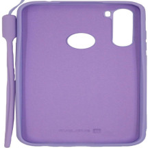 Evelatus Xiaomi Xiaomi Redmi Note 8 / Redmi Note 8 2021 Soft Touch Silicone Case with Strap Purple
