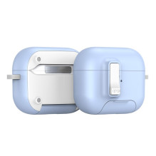 Dux Ducis Apple AirPods Pro 3 PECQ serijos PC+TPU dėklas su kabliuku, baltas, mėlynas