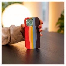 Evelatus Apple iPhone 13 Pro Max silikoninis dėklas, įvairiaspalvis, vaivorykštės spalvos