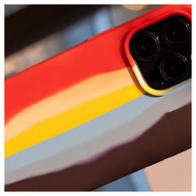 Evelatus Apple iPhone 13 Pro Max Silicone case Multi-Colored Rainbow