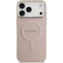 Guess Apple iPhone 17 Pro Max silikoninis dėklas su MagSafe Classic logotipu, rožinis Guess Apple iPhone 17 Pro Max silikoninis dėklas su MagSafe Classic logotipu, rožinis