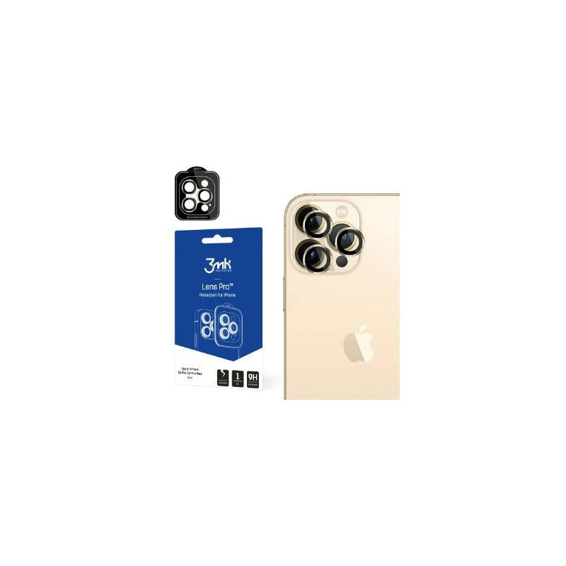 3MK – iPhone 13 Pro / 13 Pro Max – objektyvo apsauga, auksinė