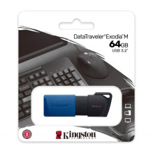 „Kingston“ USB atmintinė „DataTraveler Exodia M DTXM“ 64 GB, mėlyna