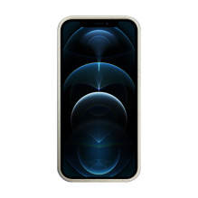 iLike Apple iPhone 12 Pro Max silikoninis plastikinis dėklas, ekologiškas, spausdintas, baltas