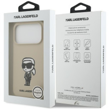 Karl Lagerfeld Apple KARL LAGERFELD case for IPHONE 17 Pro compatible with MagSafe KLHMP17LSKIGROW (Silicone W / KL Sket