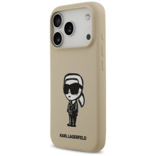Karl Lagerfeld Apple KARL LAGERFELD case for IPHONE 17 Pro compatible with MagSafe KLHMP17LSKIGROW (Silicone W / KL Sket