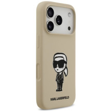 Karl Lagerfeld Apple KARL LAGERFELD case for IPHONE 17 Pro compatible with MagSafe KLHMP17LSKIGROW (Silicone W / KL Sket