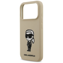 Karl Lagerfeld Apple KARL LAGERFELD case for IPHONE 17 Pro compatible with MagSafe KLHMP17LSKIGROW (Silicone W / KL Sket