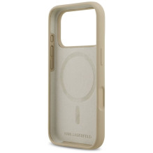 Karl Lagerfeld Apple KARL LAGERFELD case for IPHONE 17 Pro compatible with MagSafe KLHMP17LSKIGROW (Silicone W / KL Sket