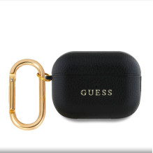 Guess Apple AirPods Pro 2 PU Grained Classic Logo Case Black