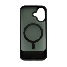„Evelatus“ guma dengtas „MagSafe“ dėklas su stovu, skirtas „Apple iPhone 17“, juodas „Evelatus“ guma dengtas „MagSafe“ dėklas su stovu, skirtas „Apple iPhone 17“, juodas