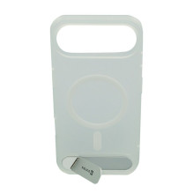 Evelatus Apple iPhone 17 Air Rubber Coated MagSafe With Stand Case Silver