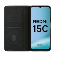 Evelatus Xiaomi Redmi 15C 4G / 5G Book Case Folio Black