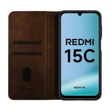 Evelatus Xiaomi Redmi 15C 4G / 5G Book Case Folio Brown