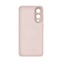 „Evelatus“ „Samsung Galaxy S25 Edge“ aukščiausios kokybės magnetinis, minkštas silikoninis dėklas, rožinis, smėlio spalv