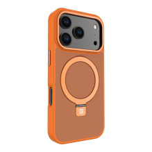 „Evelatus“ „Apple iPhone 17 Pro“ apsauginis dėklas su „MagSafe“ ir stovu, matinės oranžinės spalvos