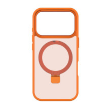 „Evelatus“ „Apple iPhone 17 Pro“ apsauginis dėklas su „MagSafe“ ir stovu, matinės oranžinės spalvos