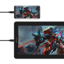 Grafikos Planšetė - HUION Kamvas 13 13.3" FHD 8192 Lygiai 8 Klavišai 5080 lpi 293.76 x 165.24 mm Žalia