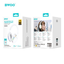Bluetooth ausinės Bwoo Premium (BW587) baltos