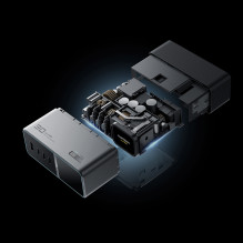 „Cuktech TA3005U“ 300 W 5 viename įkrovimo stotelė su skaitmeniniu ekranu – sidabrinė