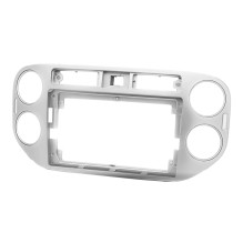Ramka radiowa 9 cali Volkswagen Tiguan I (5N) 2011-2016, srebrna 381320-98-2