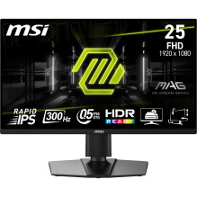 LCD Monitor, MSI, MAG 255PXF, 24.5", Gaming, Matte, Panel IPS, 1920x1080, 16:9, 300Hz, 0.5 ms, Speakers, Colour Bla