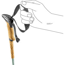 Trekking Poles LEKI MAKALU LITE, 90-125 cm, grey-green