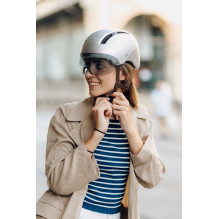 HJC CALIDO PLUS Silver Cycling Helmet, PEARL GREYISH SILVER, Size L