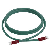 USB-C kabelis - Newell USB-C 100W 2m silikoninis žalias-bordo