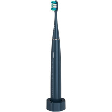 Wireless Tooth Brush, Navy Blue, 3 Brush Heads, 1400mAh, Function: Soft, Clean, Massage, White, Sweep