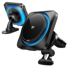 ESR Halolock CryoBoost MagSafe indukcinio įkroviklio laikiklis prietaisų skydeliui ir oro išleidimo anga su Qi 2 15W - j