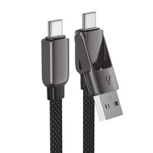 Acefast C13-05 USB-C – USB-A / USB-C laidas 480 Mb / s 3A 0,2 m - juodas