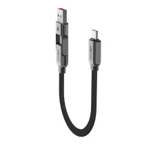 Acefast C13-05 USB-C – USB-A / USB-C laidas 480 Mb / s 3A 0,2 m - juodas