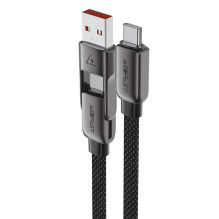 Acefast C13-04 USB-C - USB-A / USB-C Cable 480Mb / s 3A 1.2m - Black