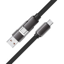 Acefast C13-04 USB-C – USB-A / USB-C laidas 480 Mb / s 3A 1,2 m - juodas