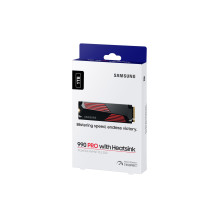 SSD, SAMSUNG, 990 PRO su aušintuvu, 1TB, M.2, PCIE, NVMe, MLC, Rašymo greitis 6900 MB/s, Skaitymo greitis 7450 MB/s, 2,3