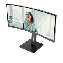LCD Monitor, AOC, 34 ", 3440 x 1440 pixels, UltraWide Quad HD, Native aspect ratio 21:9, LED, Curved, CU34P3CV